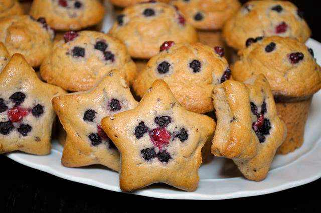 Muffin frutti rossi panna e mascarpone