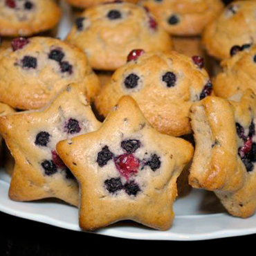 Muffin frutti rossi panna e mascarpone