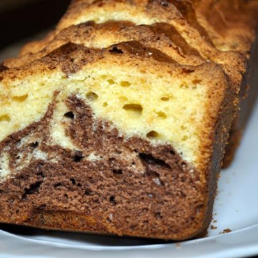 Plumcake bicolore arancia e cacao 