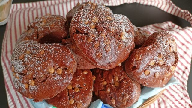 muffin cacao e cioccolato bianco