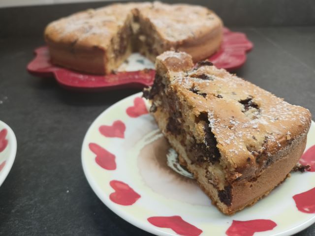 torta mascarpone, pere e cioccolato